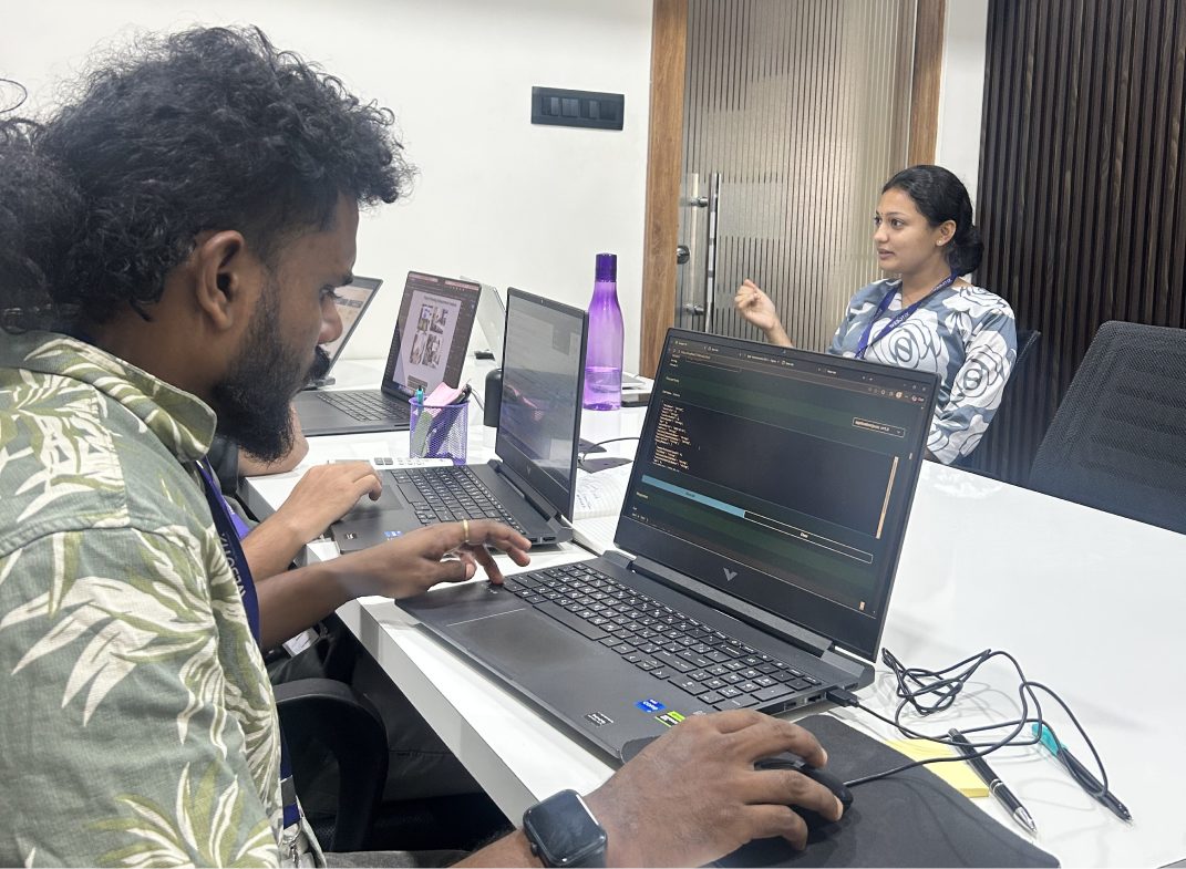 webotix employees working as a team